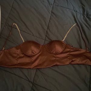 Brown corset top